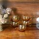 Amber punch glasses