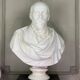 White Carrara marble bust, circa 1880.