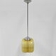 Art Deco hanging lamp with square glass shade