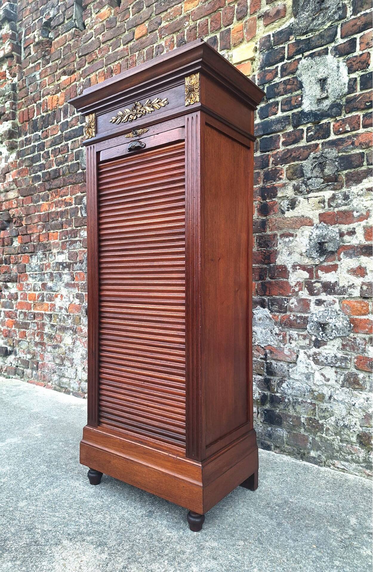 Meuble de notaire Napoléon III, classeur à rideaux, secrétaire