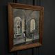 Oil on hardboard interior of a Breton church by PQ Royere 1965