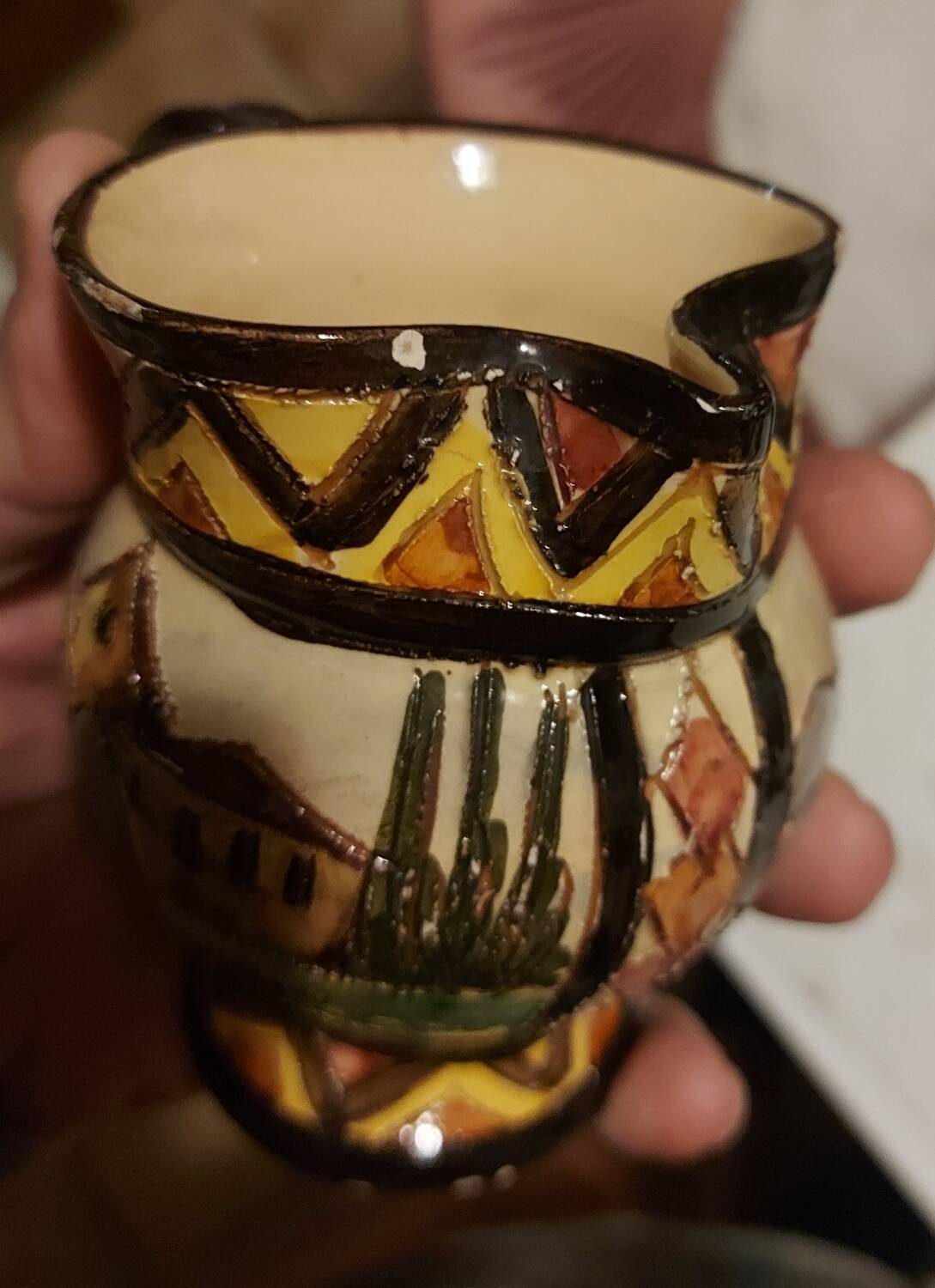 2 earthenware jugs from Lugano