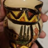 2 Lugano earthenware pitchers