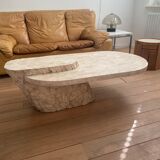 Table basse vintage en pierre de Mactan