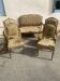 Louis XVI style living room in gilded wood. Napoleon III period