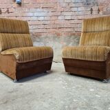 Paire de chauffeuse vintage