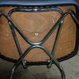 Vintage ski and chrome chair 1950