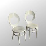 Pair of Baumann chairs, Mouette model, vintage 1960