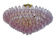 Carlo Scarpa Style Mid-Century Murano Glass Poliedri Chandelier by Venini