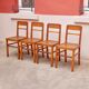 Série de 4 chaises bistrot en bois