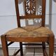 4 solid wood chairs with rush seats