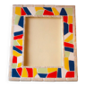 Photo holder decorated with modernist trencadis style mosaic. Portrait frame. Photo frame.