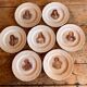 Set of 7 antique dessert plates St Amand and Hamage