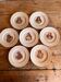 Set of 7 antique dessert plates St Amand and Hamage