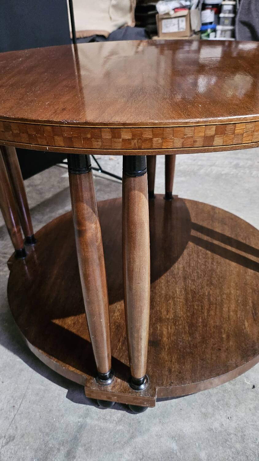 Art deco pedestal table