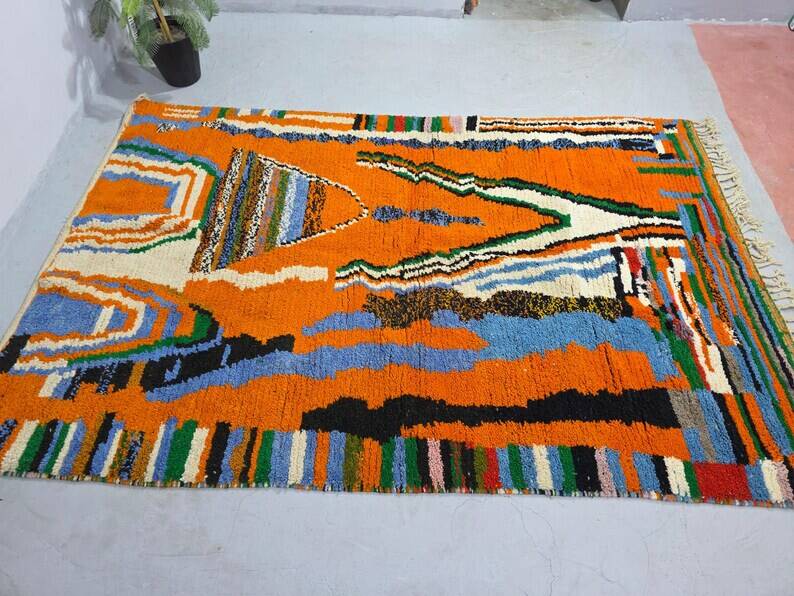 Tapis bérbere marocain décoré 200cmx300cm