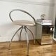 Vintage chrome metal swivel chair
