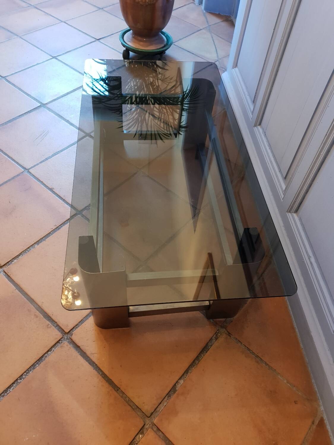 Stainless steel coffee table 1970