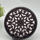 Brown enameled cast iron trivet vintage, old