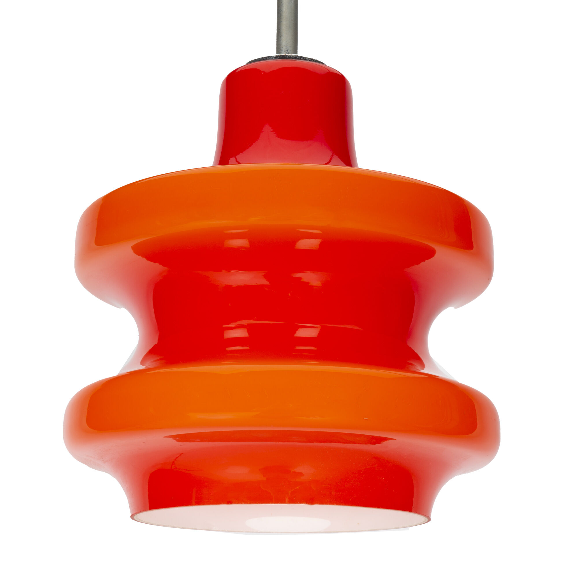 Red Glass Pendant Lamp for Peil & Putzler