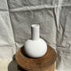 Handmade soliflore drop vase in terracotta painted white h:20 d:15