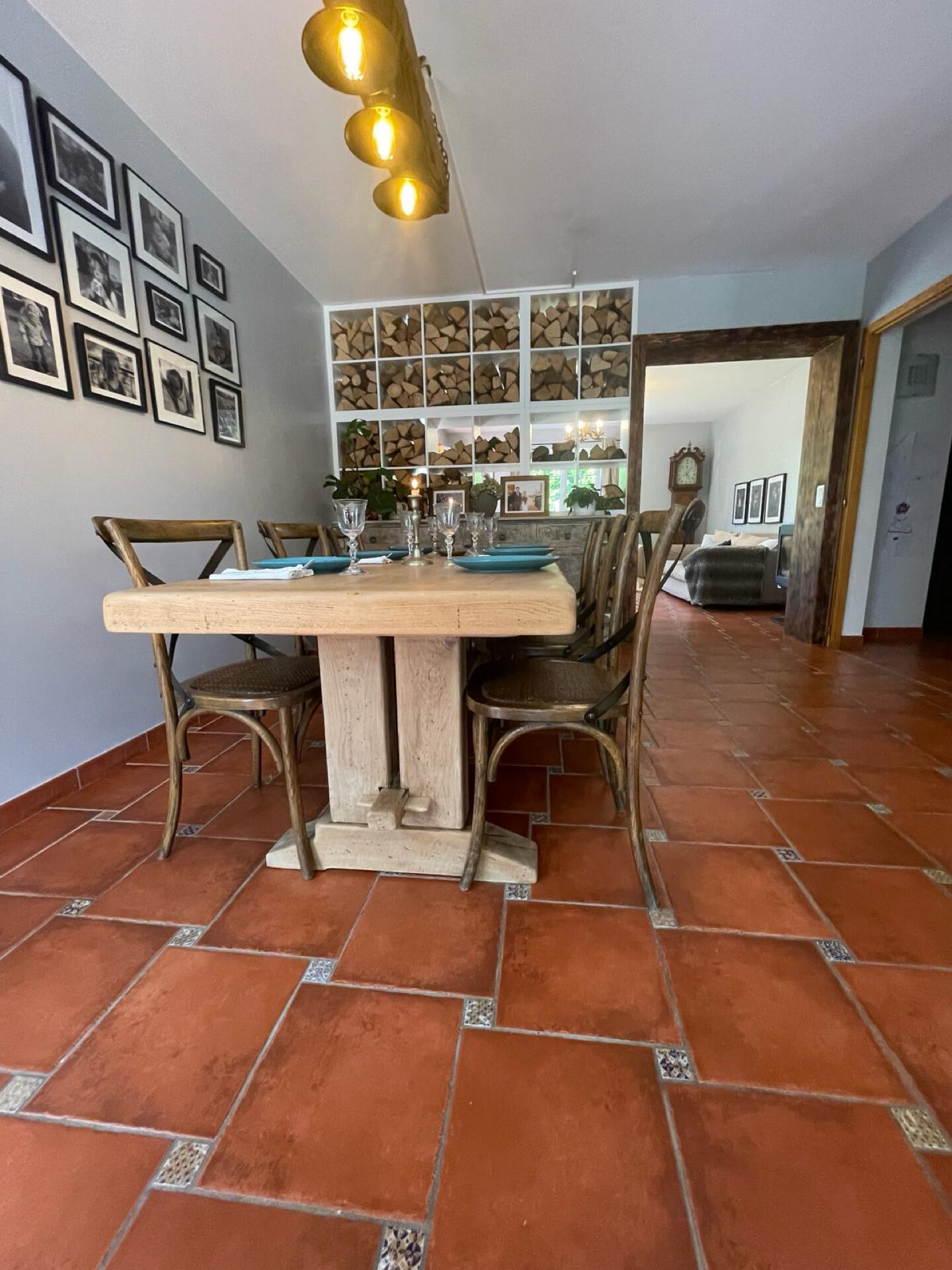 Large farmhouse table from Tonge in restored solid oak – 220 cm