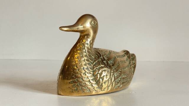 Canard en laiton vintage