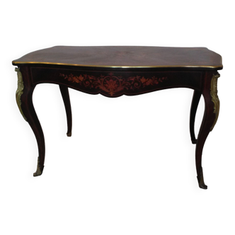 Bureau Plat Avec Grand Tiroir Style Louis XV Epoque Napoléon III 1848-1870 XIX éme Siècle