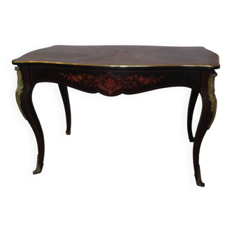 Flat desk with large drawer Louis XV style Napoleon III 1848-1870 XIX th century