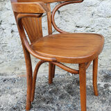 Fauteuil de bureau, brasserie Baumann, bois