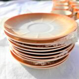 Service à café complet avec 10 tasses art déco en porcelaine de czechoslovakia