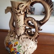 Large ceramic jug signed "Bassano Italy"