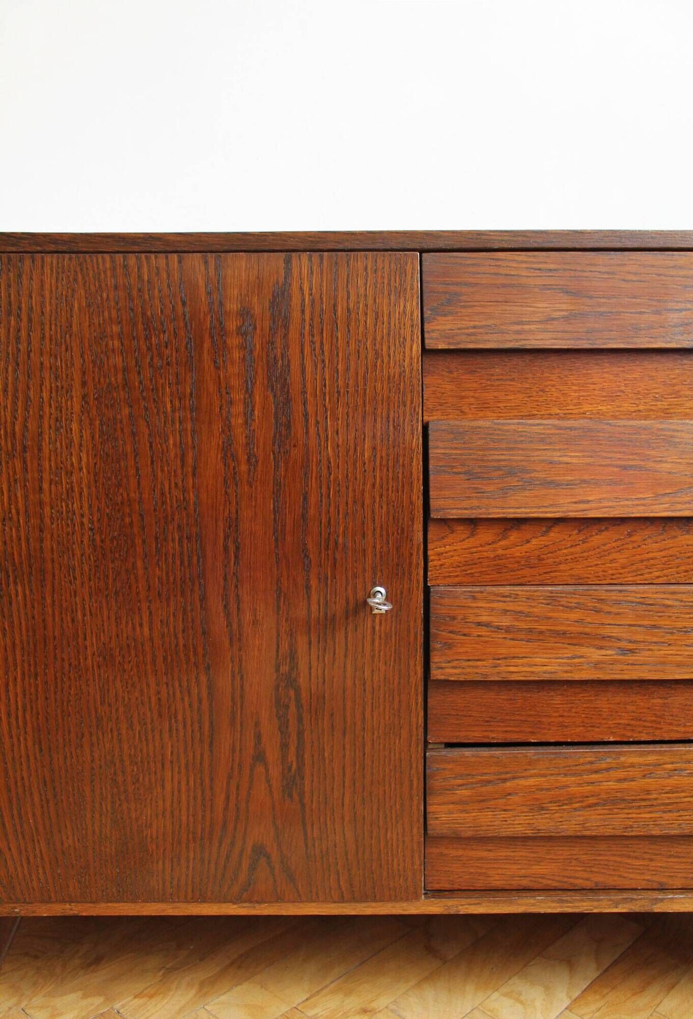 Vintage buffet U-458 by Jiří Jiroutek, Interior Prague, Czechoslovakia, 1972
