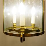 Bronze and Glass Hall lantern with four lights - 20th