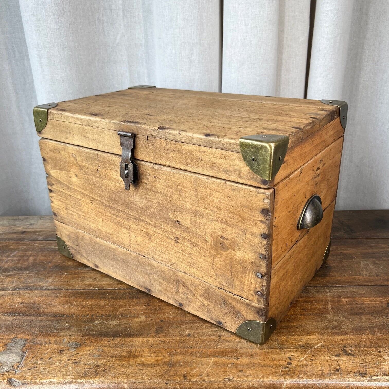 Raw wood tool box