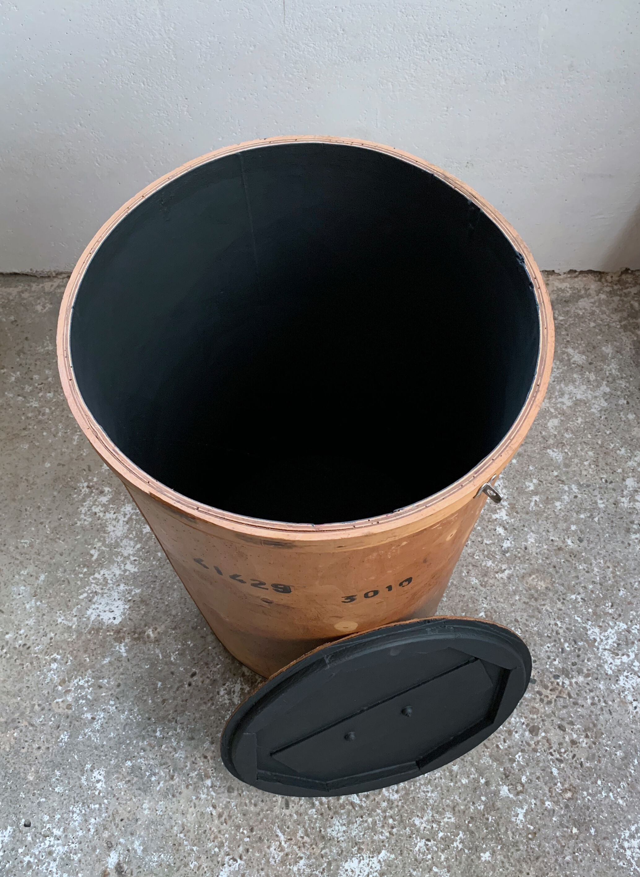 Old industrial transport barrel