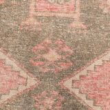 3x9 Peach Red Vintage Turkish Runner Rug, 91x274Cm SK20604