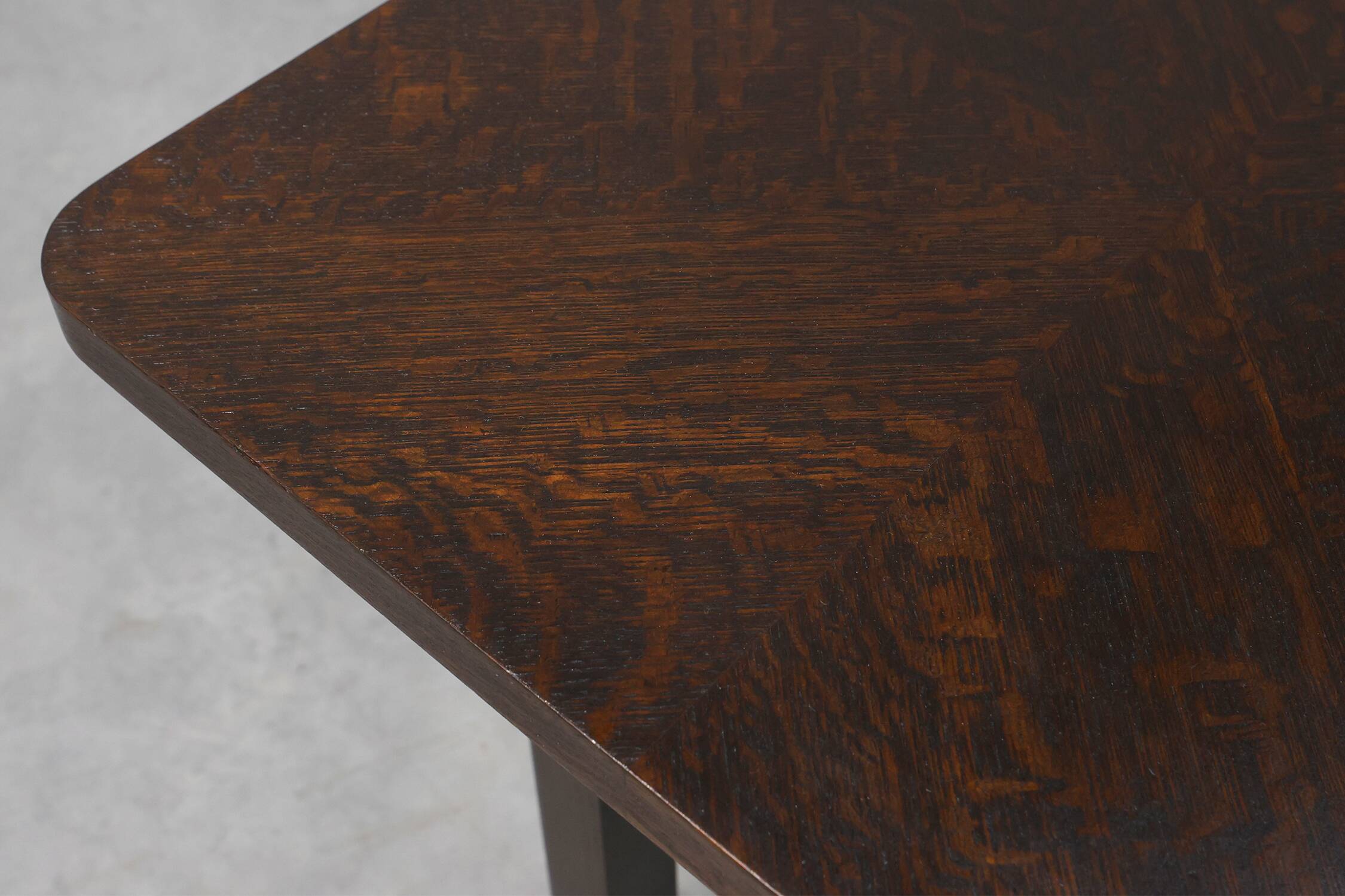 Art Deco square Oak Side Table, France, circa 1920