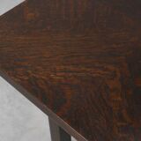 Art Deco square Oak Side Table, France, circa 1920