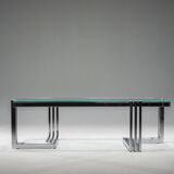 Vintage Coffee Table in Chrome and Glass, 1960s