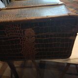 Old 1930s crocodile effect suitcase