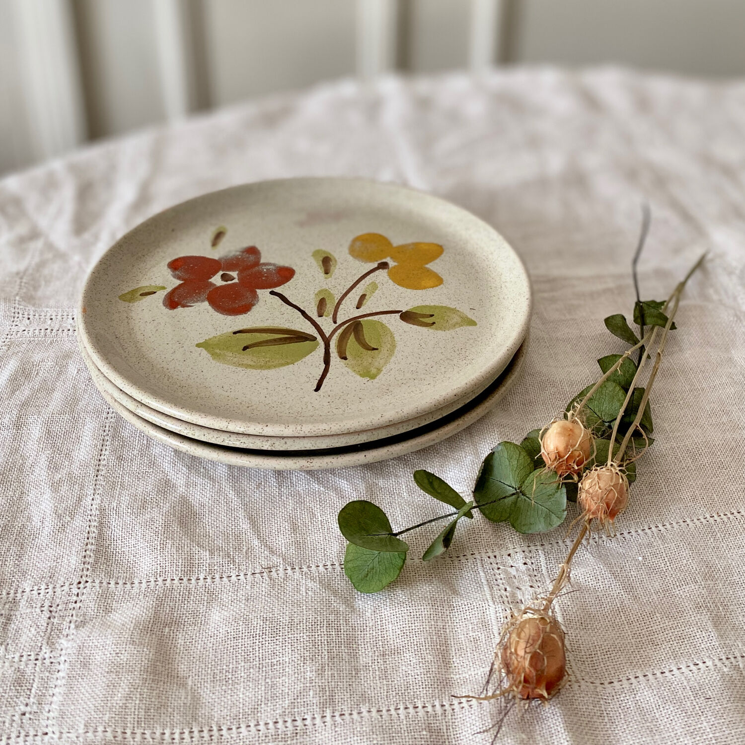 Set of 3 plates sarreguemines model Ramatuelle