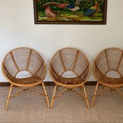 Vintage rattan shell chairs