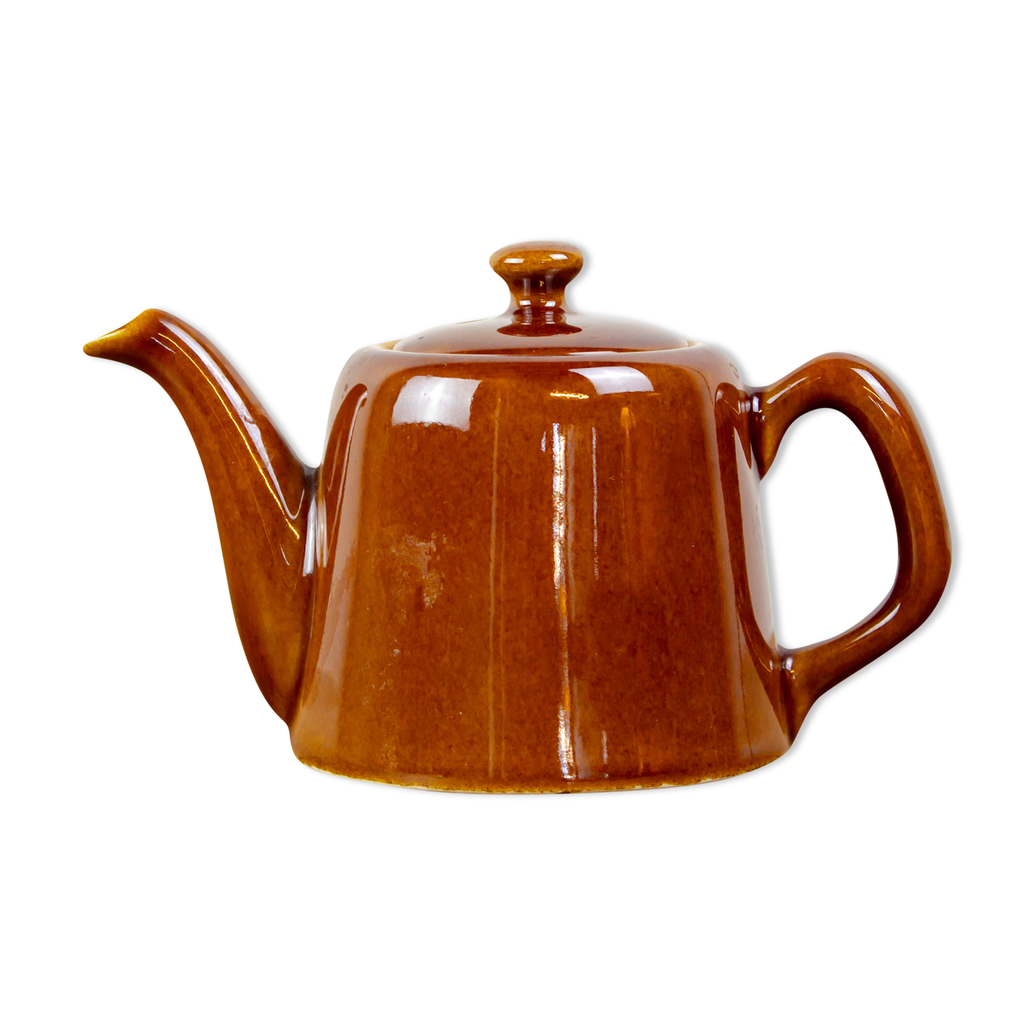 Théière marron style bistrot