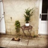 Ancient wrought iron pedestal table