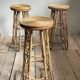 Vintage sculptural rattan bar stool, Japan, 1970s
