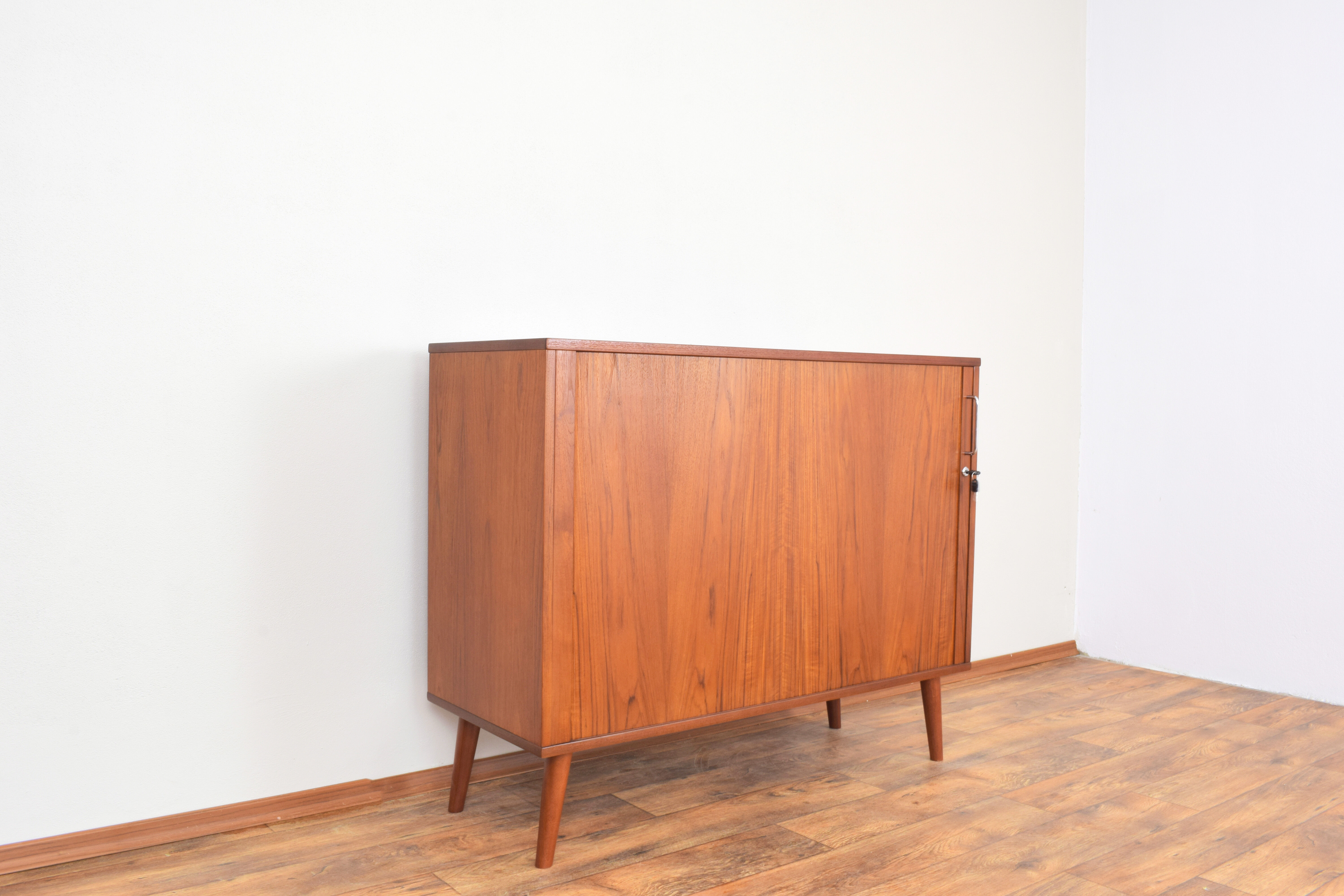 Mid-Century Danish Teak Tambour Doors Sideboard, 1960s.
