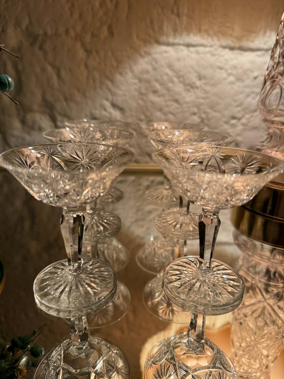 Verres à liqueur cristal du Creusot anciens