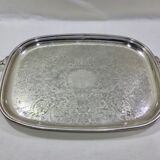 Silver metal handle tray