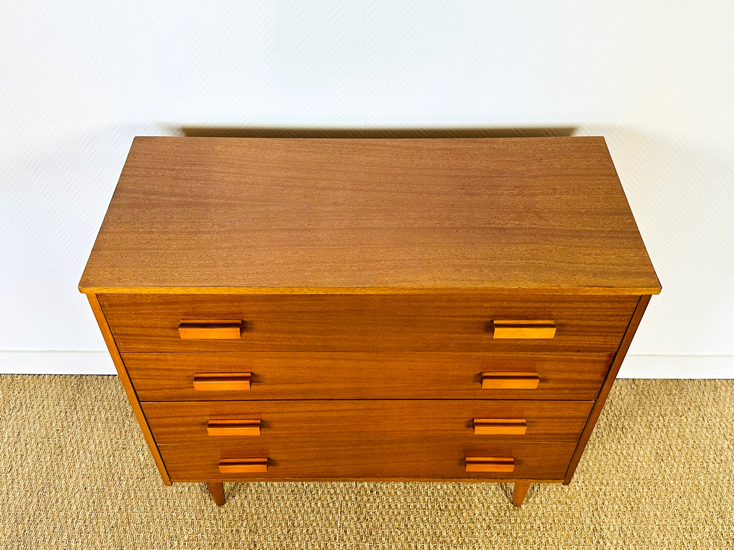 Scandinavian teak chest of drawers from the 1960s.